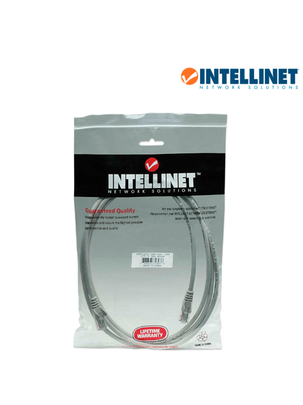 INTELLINET 318976 - CABLE PATCH / 2.0m( 7.0f) / Cat 5e / UTP GRIS - Image 2
