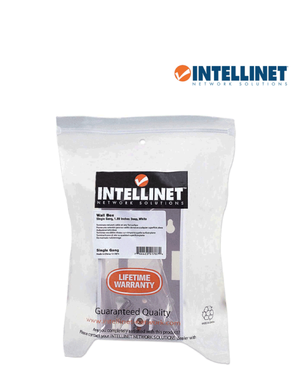 INTELLINET 517874 Caja para pared Conexión sencilla, 4.8 cm de profundidad, blanco Conexión sencilla, 4.8 cm de profundidad, blanco - Image 4