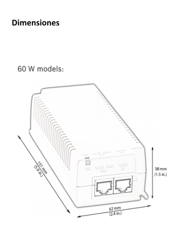 BOSCH V_NPD5001POE - Inyector PoE / 1 Puerto / 15.4 Watts - Image 4