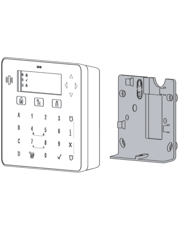 RISCO RPKELPWT000A - Teclado Elegante / Cableado por BUS / Para Programacion Armado y Desarmado Con Proximidad / Compatible con Wicomm-LightSYS Plus+ - Image 2