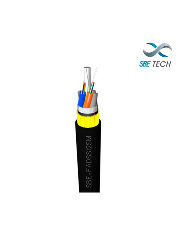 SBE TECH SBEFOADSSNL12SM - /Sobre pedido /Cable de Fibra Óptica ADSS Monomodo 9/125/ Tipo G652D/ 12 Hilos/ OS2/ Precio por Metro / Múltiplo de venta de 100 mts