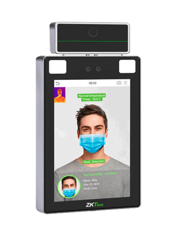 ZKTECO PROFACE X TI - Terminal de Control de Acceso y Asistencia Facial y Palma con Medición de Temperatura y Detección de Cubrebocas/ Lectura de QR / 30000 Rostros/ Serie Visible Light - Image 3