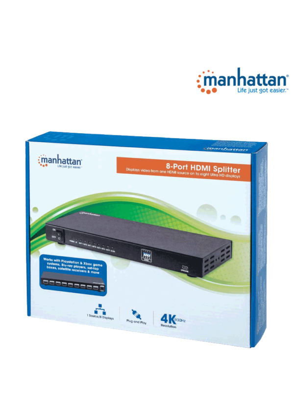 MANHATTAN 207560 - Video Splitter / HDMI / 4k@30Hz / 1 in:8 out - Image 6