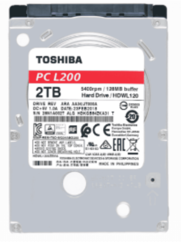TOSHIBA L200 - Disco duro de 2 TB para usos múltiples, con tamaño de 2,5", velocidad de 5400 RPM, búfer de 128 MB y 8 MB, y equipado con tecnología Toshiba Dynamic Cache #GAMER #AR - Image 2