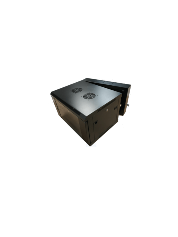 SBE TECH SBE-GNLPAR22UR3C- Gabinete de pared / 22 UR / Capacidad de carga de 30 Kg / Ancho 60 cm x profundidad 55 cm x alto 108 cm / Puerta delantera de cristal templado