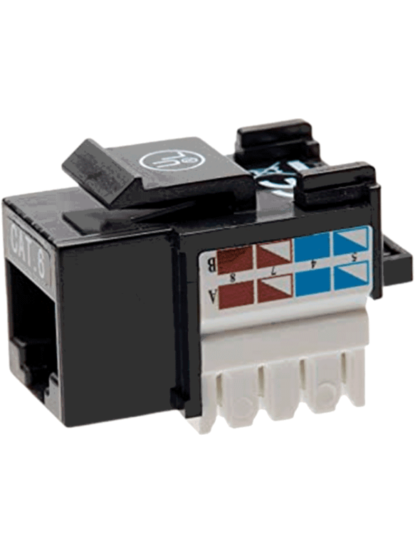 INTELLINET 210720 Jack RJ45 CAT6 Keystone / de impacto 110 / color negro - Image 3