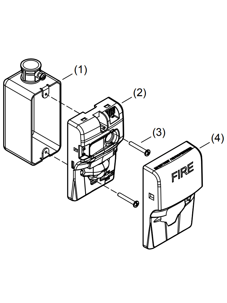 KIDDE F_EG1VRF - Luz Estroboscópica Compacta / 15-75 DC / Roja / Logo FIRE - Image 2