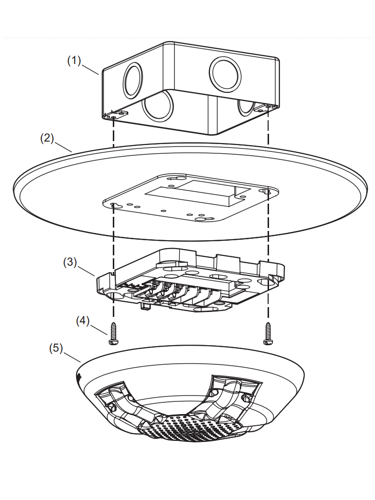 KIDDE F_EGCAVRF - Sirena Estroboscópica de Techo / 15-115 DC / Roja / Logo FIRE - Image 2