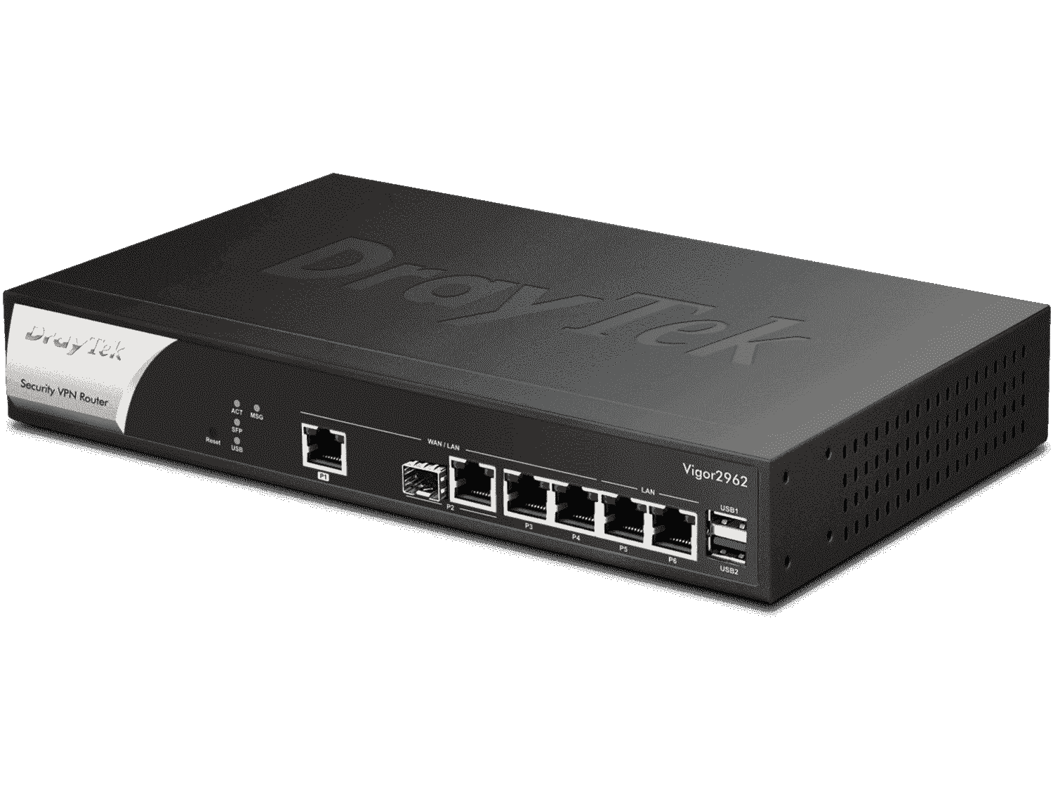DrayTek VIGOR2962- Ruteador Multi-WAN Balanceador para PyMEs, hasta 200 túneles VPN, 1 puerto WAN 2.5GB, 1 combo SFP & RJ45 WAN, 2 puertos LAN & WAN GE, 2 LAN RJ45 GE, con filtrado web - Image 2