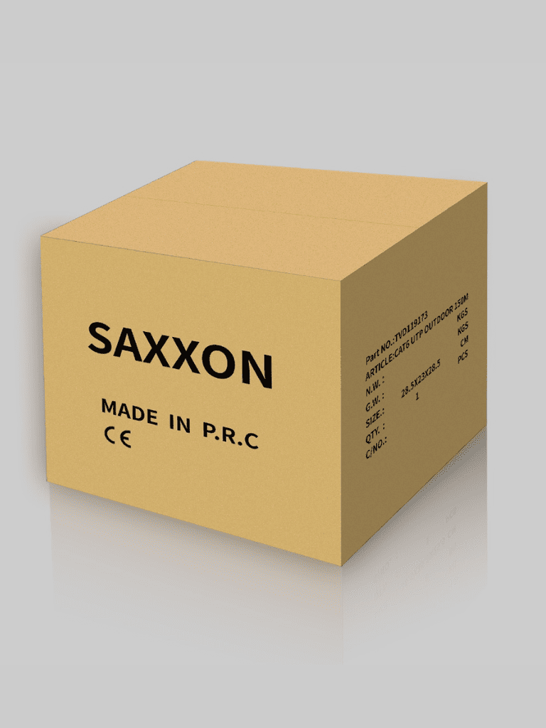 SAXXON OUTP6COP150NE - Bobina de Cable UTP Cat6 100% Cobre/ 150 Metros/ Uso Exterior/ Cubierta LDPE/ 4 Pares/ Soporta Pruebas de Rendimiento/ Cumple con Estandares ISO / IEC 11801 Ed2; EIA / TIA568B/ UL/ Ideal para Cableado de Redes y Video/ - Image 3