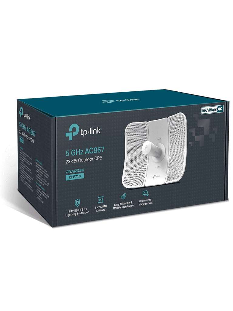 TP-LINK CPE710 - CPE de Exterior 5GHz AC 867Mbps 23dBi de alta ganancia MIMO 2×2, ideal para aplicaciones de larga distancia, Pharos Control para adminstración centralizada y modos de operación: AP, Cliente, Repetidor, AP Router/ AP Cliente Router (WISP) - Image 5