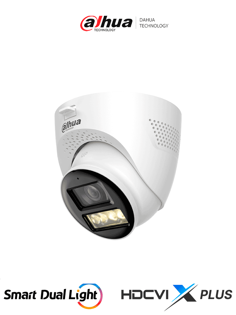 DAHUA DH-HAC-HDW1200TQ-IL-T- Cámara Domo de 2 Megapíxeles 1080P/ HDCVI X Plus/ Iluminador Dual Inteligente/ Audio Bidireccional/ Apertura de Hasta 111°/ Iluminación de Hasta 40m/ Fabricada en Metal + Plastico