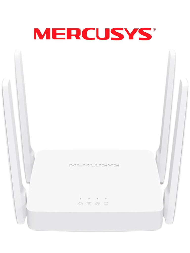 MERCUSYS AC10 - Router inalámbrico AC1200 / 2 Puertos LAN 10/100 / 1 Puerto WAN 10/100 / 4 antenas externas de 5 dBi