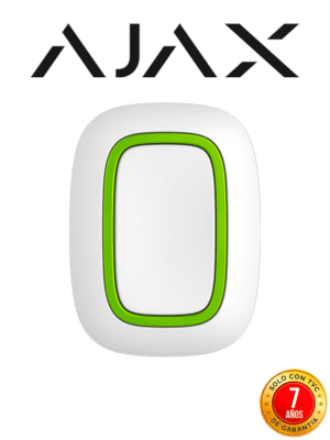 AJAX Button W - Botón inteligente multifuncional. Botón de pánico / Control de dispositivos de automatización / Silenciar alarmas de detectores de incendios. Color Blanco (28203.26.WH3)