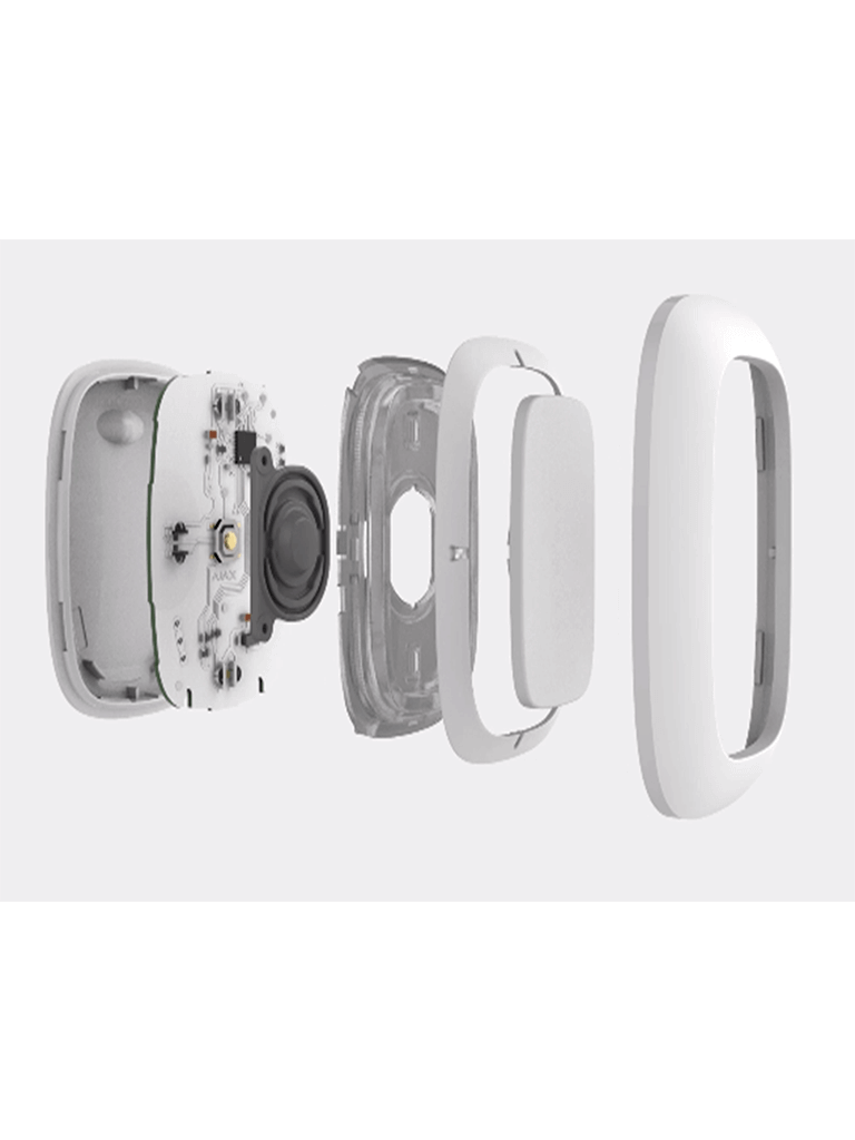 AJAX Button W - Botón inteligente multifuncional. Botón de pánico / Control de dispositivos de automatización / Silenciar alarmas de detectores de incendios. Color Blanco (28203.26.WH3) - Image 3