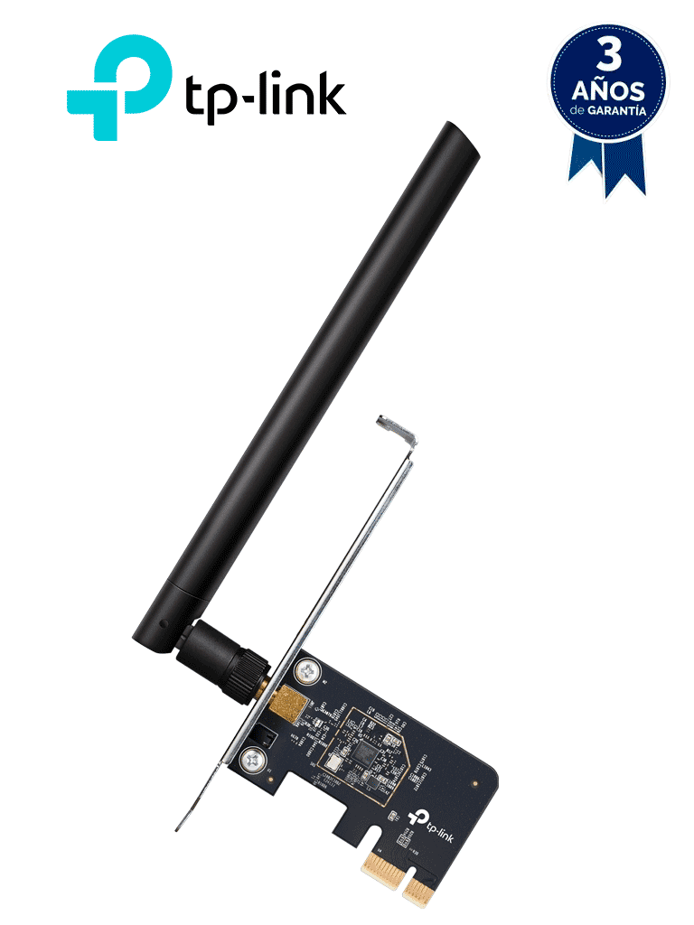 TP-LINK ARCHER T2E - Adaptador PCI Express inalámbrico de doble banda AC600 , velocidades de Wi-Fi de hasta 600 Mbps (433 Mbps en la banda de 5 GHz y 200 Mbps en la banda de 2,4 GHz) , MU-MIMO , Compatible con WPA3.