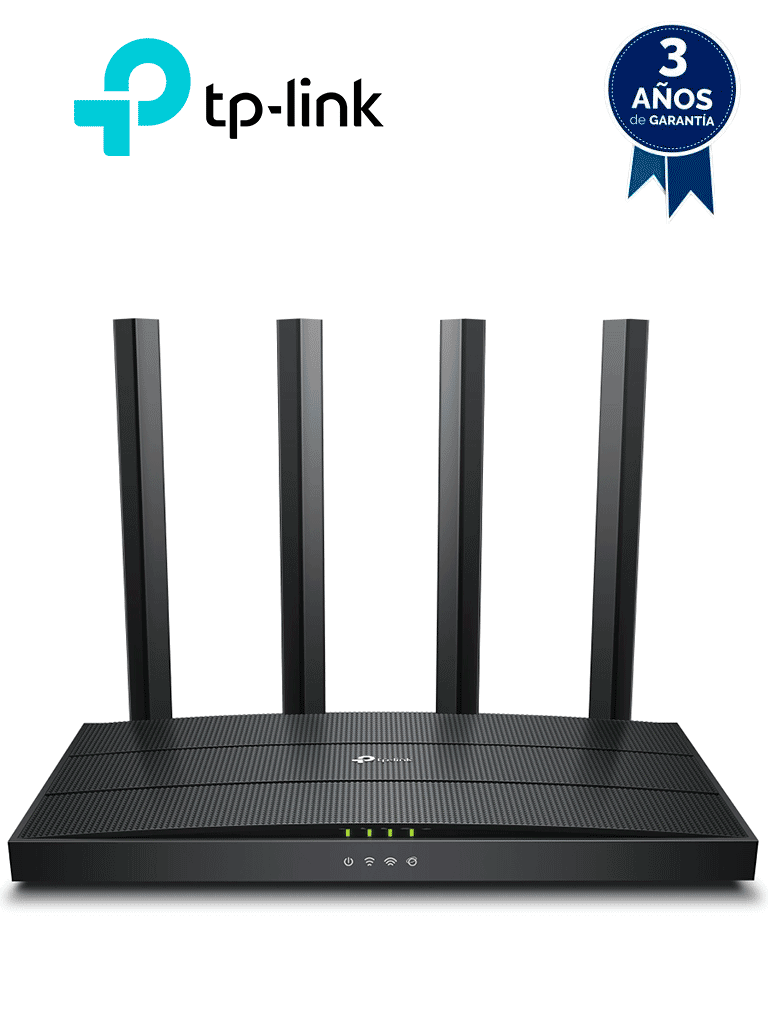TP-LINK Archer AX12 - Ruteador WiFi 6 AX 1500Mbps con 1 puerto WAN RJ45 Gigabit Ethernet, 3 puertos LAN RJ45 Gigabit Ethernet, tecnologías MU-MIMO y OFDMA, además 4 antenas con Beamforming.