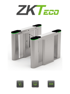 ZKTECO FBL6000PRO - Barrera Peatonal Tipo Flap Bidirecc. / 2 Chasis Acero SUS304 / Aletas de Acrílico / Infrarrojos / Carril 60 cm / 110V / 30 Personas x Min / 5 millones de Ciclos / Exterior Protegido / No cuenta con Lectores y Panel