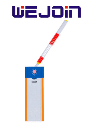 WEJOIN WJCB101VFHL13RF - Barrera Vehicular Izquierda Alto Flujo / Motor 24VDC / Brazo Redondo de 3 metros / Sistema Abatible / Velocidad de 1 segundo / Dirección ajustable