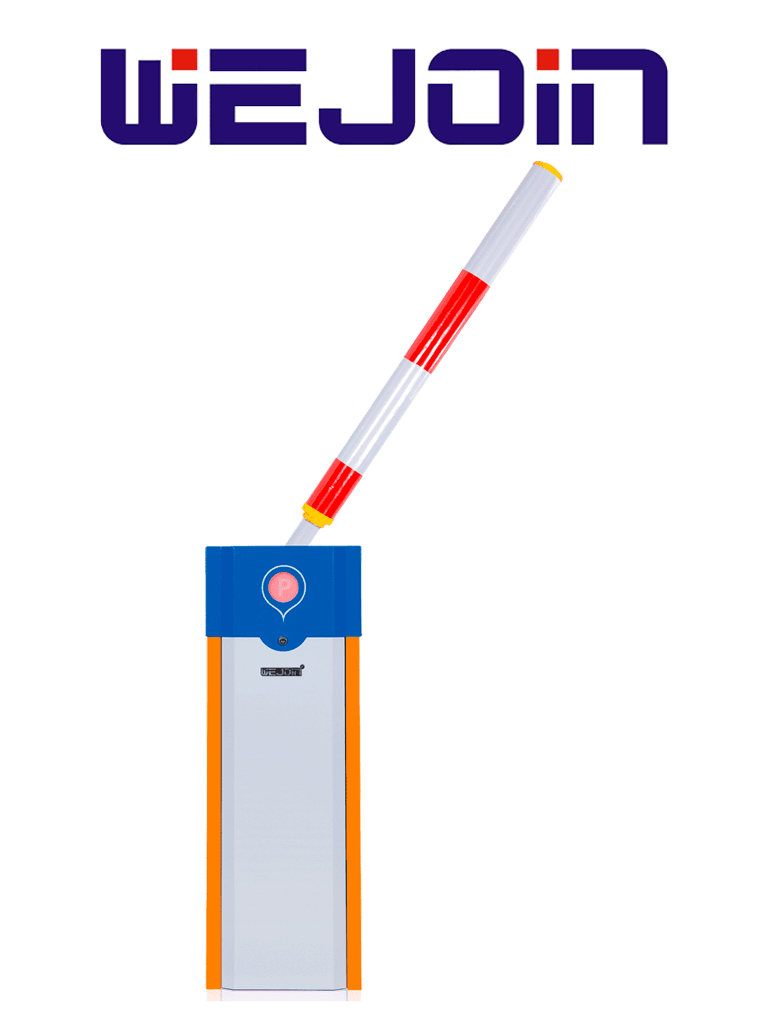 WEJOIN WJCB101VFHL13RF - Barrera Vehicular Izquierda Alto Flujo / Motor 24VDC / Brazo Redondo de 3 metros / Sistema Abatible / Velocidad de 1 segundo / Dirección ajustable