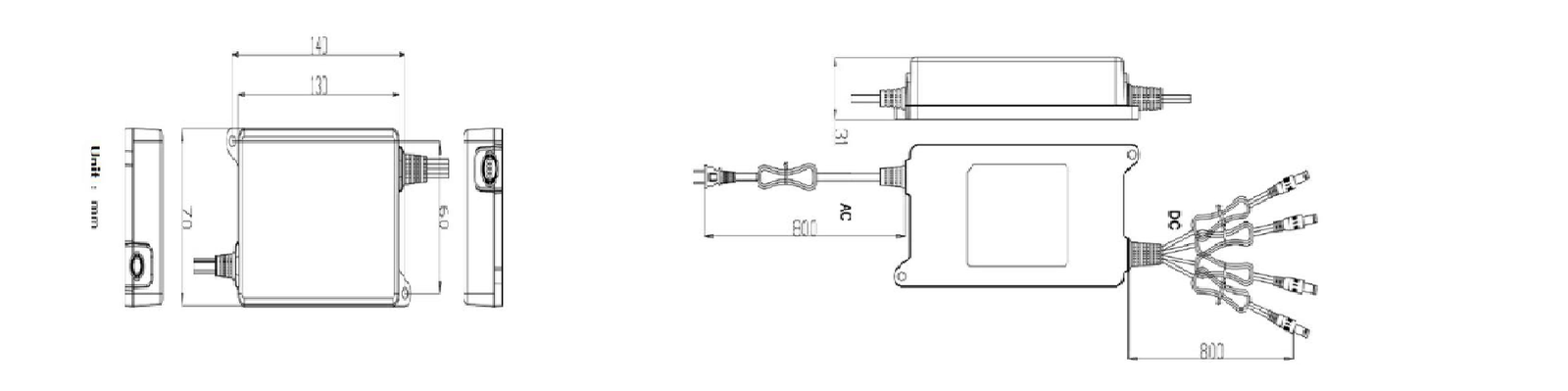 DAHUA PFM322 - Fuente de Poder Regulada de 12 Vcc 2.8 Amperes/ 4 Canales/ 0.7 Amper por Canal/ Protección de Temperatura/ Color Negro/ - Image 2