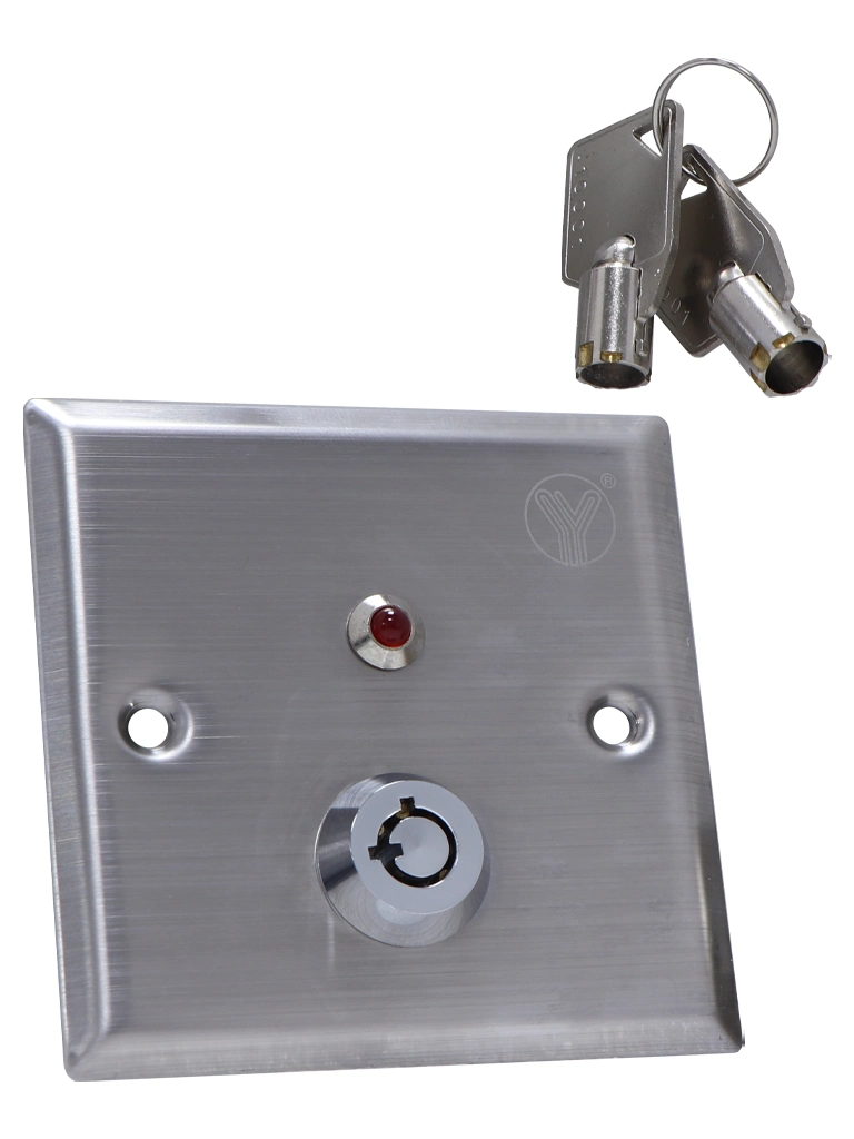 YLI YKS850LS - Botón Liberador de Llave, Indicador LED, Acero Inoxidable, Resistente a la Intemperie, Función NC/NO - Image 4