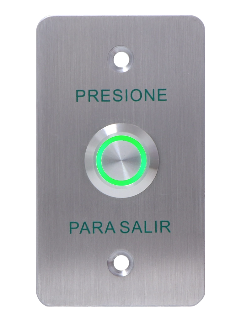 YLI YWP880BLED - Botón de Salida Mecánico, Indicador LED (Verde), Acero Inoxidable, 5-24 VCC, Función NO, Índice Protección IP68 - Image 2