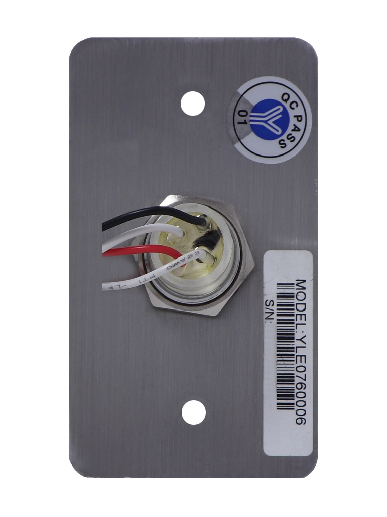 YLI YWP880BLED - Botón de Salida Mecánico, Indicador LED (Verde), Acero Inoxidable, 5-24 VCC, Función NO, Índice Protección IP68 - Image 4