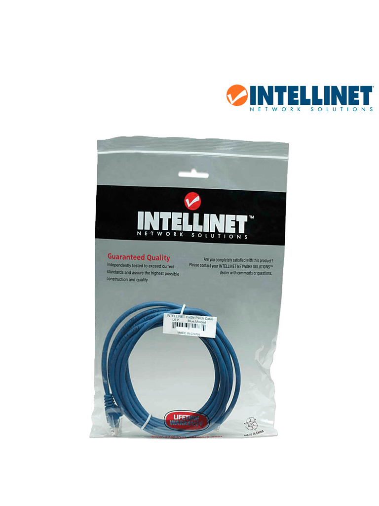 INTELLINET 318983 - Cable patch / 2.0 metros ( 7.0f) / Cat 5e / UTP Azul / Patch cord - Image 2