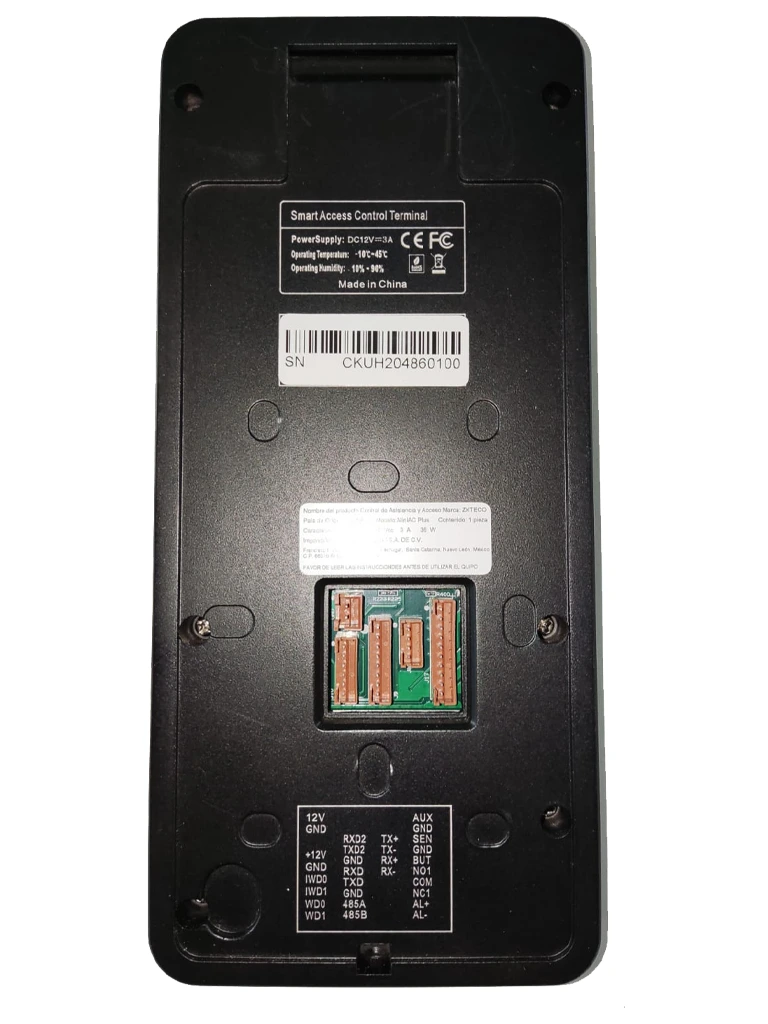 ZKTECO MiniACPLUS - Control de Acceso y Asistencia Visible Light con Autenticación Facial (3000 Rostros), Tarjeta ID 125 KHz (3000), Registro de 150,000 Eventos y Conectividad TCP/IP - Image 4