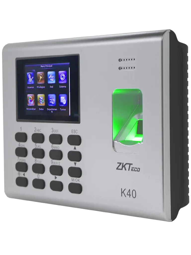 ZKTECO K40 - Control de Asistencia y Acceso Básico con Huella Digital BioID (1000), Conexión TCP/IP, SSR (Reporte en Hoja de Cálculo Mediante USB) y Batería de Respaldo de 2 Horas - Image 3