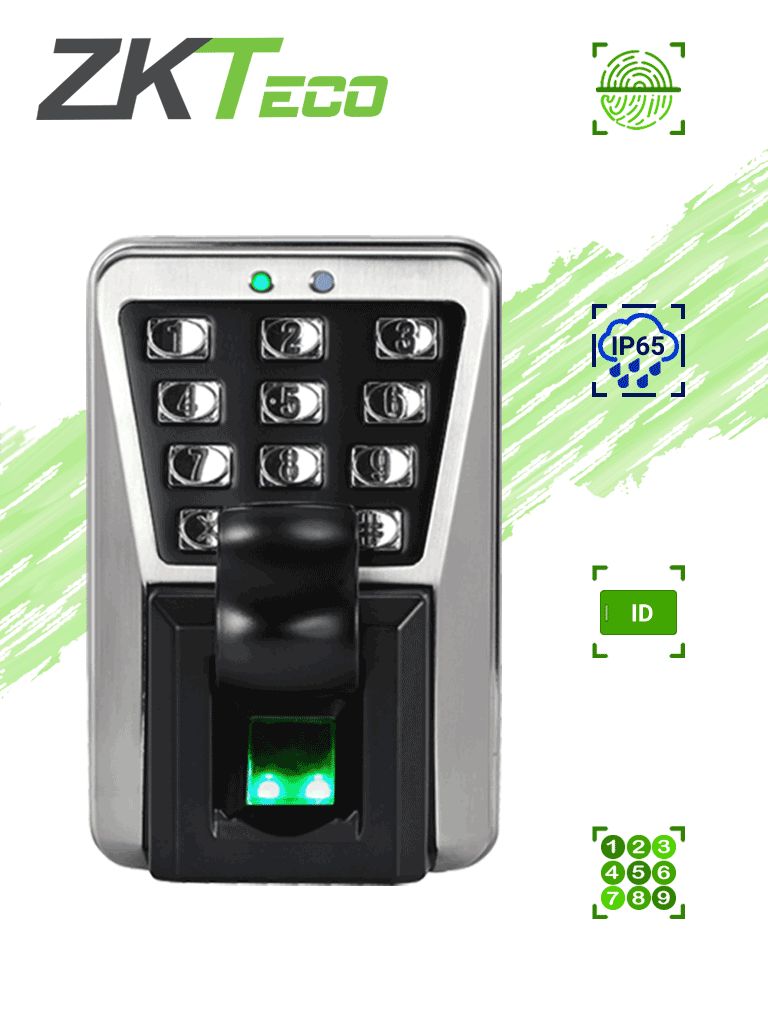 ZKTECO MA500 - Control de Acceso Profesional / 3,000 Huellas / 30,000 Tarjetas RFID / Conexión TCPIP / IP65