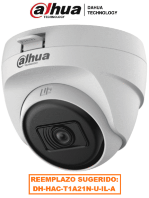 DAHUA HAC-T1A21N-U-28 - Cámara Domo de 2 Megapixeles/ Lente 2.8 mm / 100 Grados de Apertura/ Smart ir 25 Mts/ Uso Interior/ CVI/TVI/AHD/CBVS/