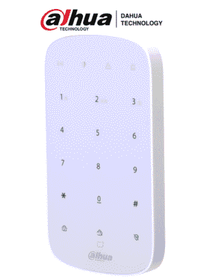 DAHUA DHI-ARK30T-W2 - Teclado Inalámbrico Interior Touch para Armado y Desarmado / Soporta hasta 32 usuarios con Pin o Tarjetas Mifare / Indicadores Led de Status del Panel / Alarma de Batería Baja/