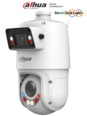 DAHUA SDT4E425-4F-GB-A-PV1 - Cámara IP PTZ TiOC Multivisión de 4 Megapixeles/ 2 Lentes de 4MP/ WizSense/ 25X Zoom/ IR de 100 mts/ Autotracking 3.0/ Iluminación Dual/ PoE+/ Disuasión activa/ SMD 4.0/ Quick Pick/ IP66/ E&S de Alarma y Audio/