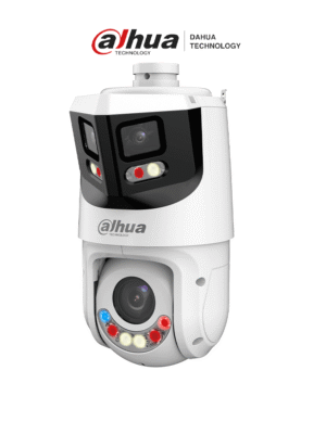DAHUA SDT4E425-8P-GB-APV1-Cámara IP PTZ 8+4MP,8MP Vista Panorámica+4MP PT, TiOC WizSense, 25X Zoom, IR hasta100m, disuasión activa con Estrobo de Luz Roja y Azul, Altavoz Integrado, protección perimetral, Iluminador dual inteligent, IP66