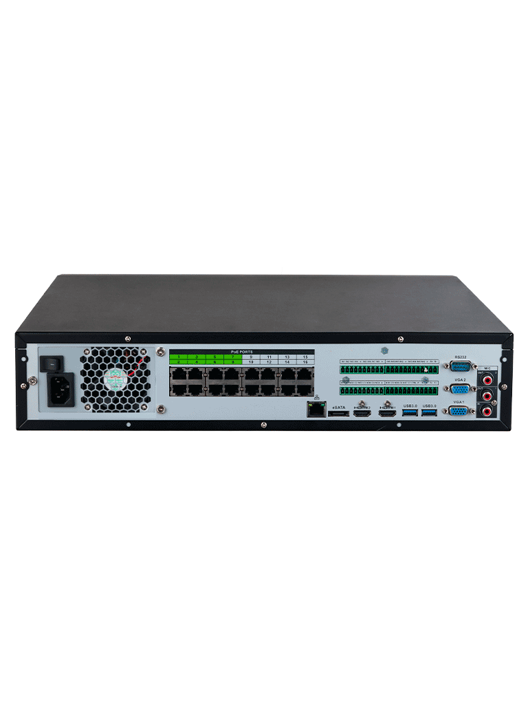 DAHUA DHI-NVR5864-16P-EI - NVR de 64 canales IP 4K con tecnología Acupick de 16 puertos PoE, RAID 0/1/5/6/10, 384 Mbps. IA avanzada: detección y reconocimiento de rostros, protección perimetral, SMD Plus en 8 canales. - Image 3