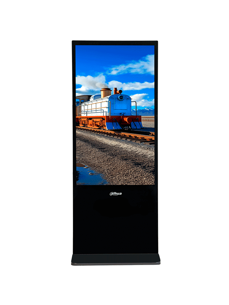 DAHUA LDV55-SAI400K - Pantalla de Publicidad Digital 55" 4K (Totem), montaje en piso. Brillo de 320 nits, diseño industrial con carcasa metálica y cristal templado de 3 mm. Ideal para entornos exigentes. - Image 2