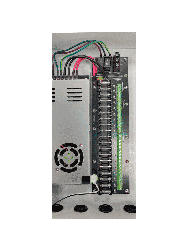 DAHUA DH-PFM343-19CH - Fuente de Poder de 12 Vcc 20 Amperes/ Con Distribuidor para 19 Camaras/ Con Fusibles Intercambiables/ Voltaje de Entrada de 90 a 264 Vac/ Gabinete Metalico con Cerradura/ Protección contra Descargas/ - Image 3