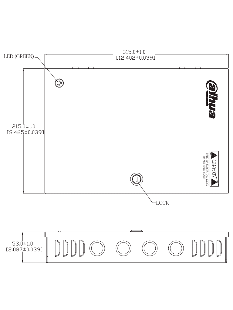 DAHUA DH-PFM343-19CH - Fuente de Poder de 12 Vcc 20 Amperes/ Con Distribuidor para 19 Camaras/ Con Fusibles Intercambiables/ Voltaje de Entrada de 90 a 264 Vac/ Gabinete Metalico con Cerradura/ Protección contra Descargas/ - Image 2