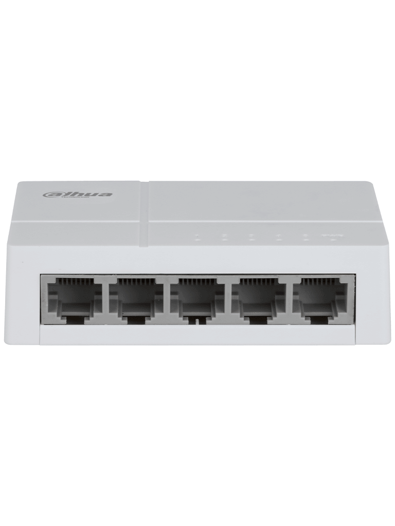 DAHUA DH-SF1005L - Switch para Escritorio 5 Puertos Fast Ethernet con velocidad de transmisión de 10/100 Mbps en un diseño compacto. Su capa 2 soporta un switching de hasta 1 Gbps y una velocidad de reenvío de 0.744 Mbps. - Image 2