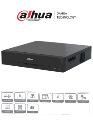 DAHUA XVR5816S-I3 - DVR de 16 Canales 5 Megapixeles Lite/ WizSense/ H.265+/ 16 Canales + 8 IP/ Hasta 24 Canales IP/ 2 Canales de Reconocimiento Facial/ 8 Bahías de discos duros/ SMD Plus/ Protección Perimetral/ Funciones IoT&POS