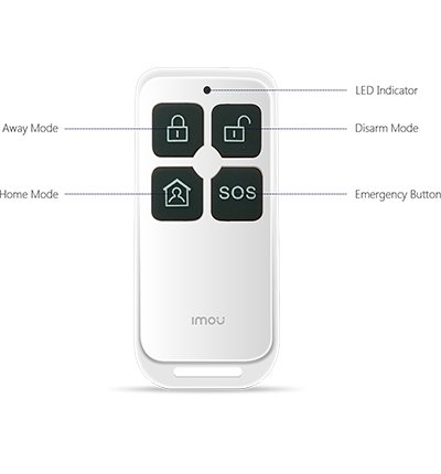 IMOU REMOTE CONTROL (DHI-ARA23-SW) - Control Remoto Inalámbrico práctico y eficiente, permitiendo armar, desarmar y activar el modo de pánico y modo hogar en un click. - Image 3