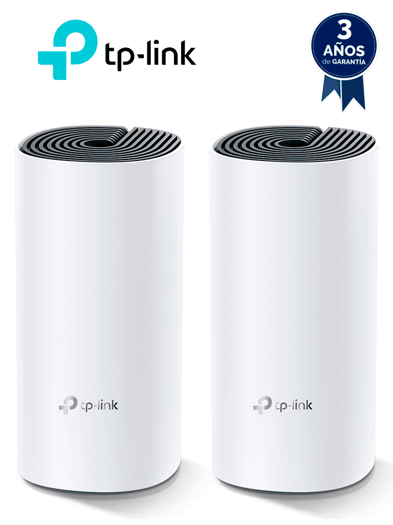 TP-LINK Deco M4(2-pack) - Kit de 2 routers inalámbricos MESH para interior y hogar de doble banda Wi-Fi 5 AC1200 Mbps, con 2 puertos Gigabit WAN/LAN, 2 antenas internas y administración mediante la app Deco (iOS, Android). (2 piezas)