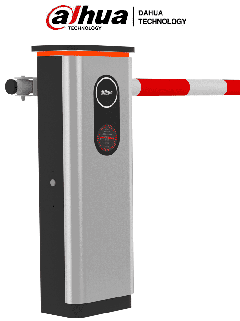 DAHUA DHI-IPMECD-2067 - Barrera Vehicular Abatible con LED/ Compatible con Brazo Cilíndrico de 4 Metros / 6 millones de ciclos / Control remoto hasta 50m / Sin resorte / 2000 RPM / Motor CC sin escobillas /INCLUYE BRAZO IPMECD-0267-M40/