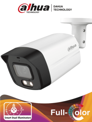 DAHUA HAC-HFW1239TLMN-IL-A - Camara Bullet de 2 Megapixeles/ Iluminador Dual Inteligente + Full Color/ Lente de 2.8 mm/ 107 Grados de Apertura/ Microfono Integrado/ 40 Metros de Iluminación IR y Visible/ WDR Real de 130 dB/ IP67/