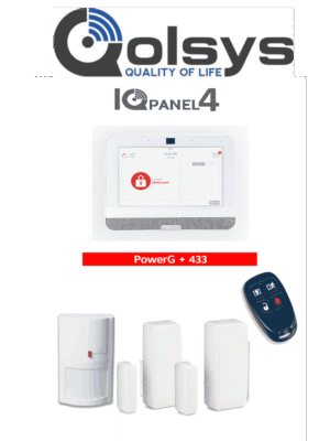 QOLSYS IQ4 PACK - Paquete de Alarma IQPanel4 de Qolsys incluye Panel Autocontenido, con Pantalla Táctil de 7", Power G 915 Mhz + DSC power 433 Mhz. 4 Bocinas integradas, 2 Magnéticos Inalámbricos WS4945. 1 WS4904PM y WS4939