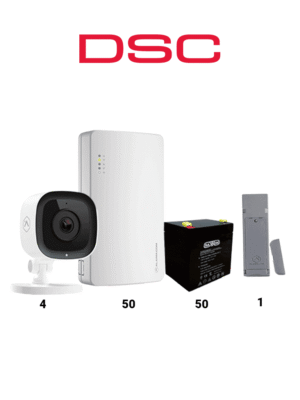 DSC SEM300 50 PACK - Paquete de 50 Comunicadores SEM300 Comunicador Dual, SIM/ IP para PowerSeries de Alarm.com , 50 baterías Saxxon 12V 4.5Ah CBAT45AH, 4 Cámaras de alarm.com ADC-V523X y 1 ADC-FLEX-100-MX-AT - Contacto Magnetico