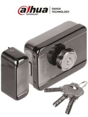 DAHUA DHI-ASF601A - Cerradura eléctrica inteligente con cierre automático, 12 VDC, bidireccional (izquierda o derecha). Ideal para puertas de madera, metal y emergencia. Compatible con videoporteros y control de acceso