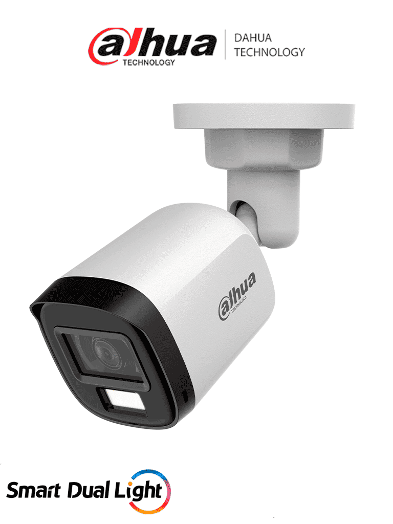 DAHUA DH-HAC-B1A51N-U-IL-A -Cámara Bullet de 5 MP Serie Cooper/ Lente 2.8 mm Apertura Hasta 106°/ Iluminación Dual Inteligente/ Iluminación Hasta 30Mts con IR +20Mts Luz Calida/ Micrófono Incorporado/ Plástico/ Para ExteriorIP67